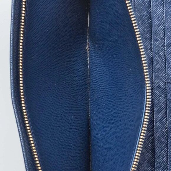 Prada Blue Saffiano Leather Large Organizer Wallet - Picture 8 of 9